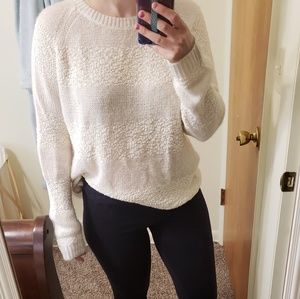 SALE 🎃 Lauren Conrad Striped Cream Knit Sweater